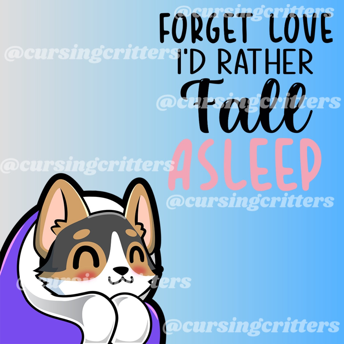 I Rather Fall Asleep Sticker